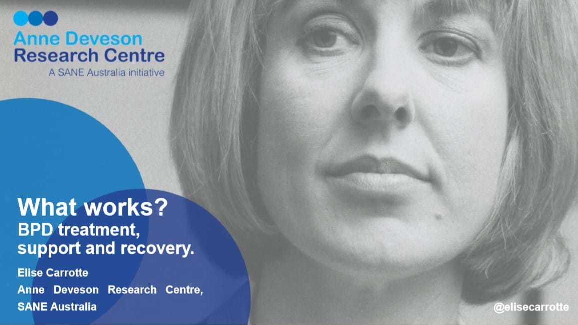 BPD Community Info Night - SANE